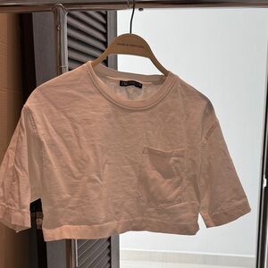 Zara Classic White Crop Top